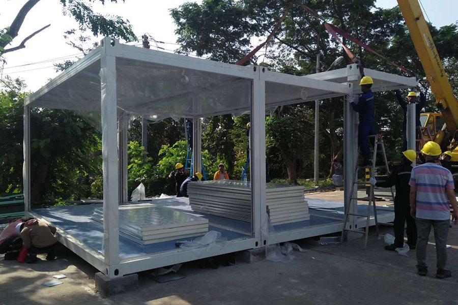 Myanmar Refugees resettlement container house