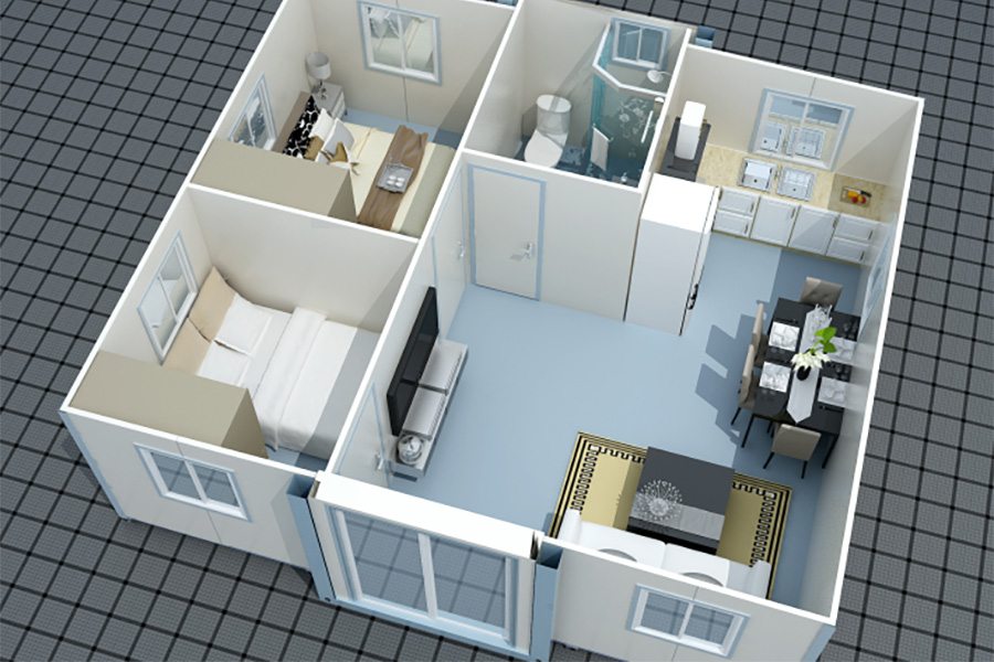 New Caledonia 20ft Expandable Container House(37sqm)